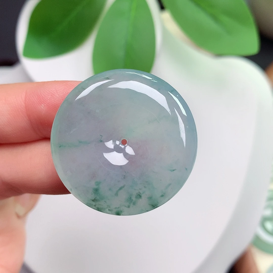 颈饰未镶嵌翡翠平安扣 31.5x6.4mm
