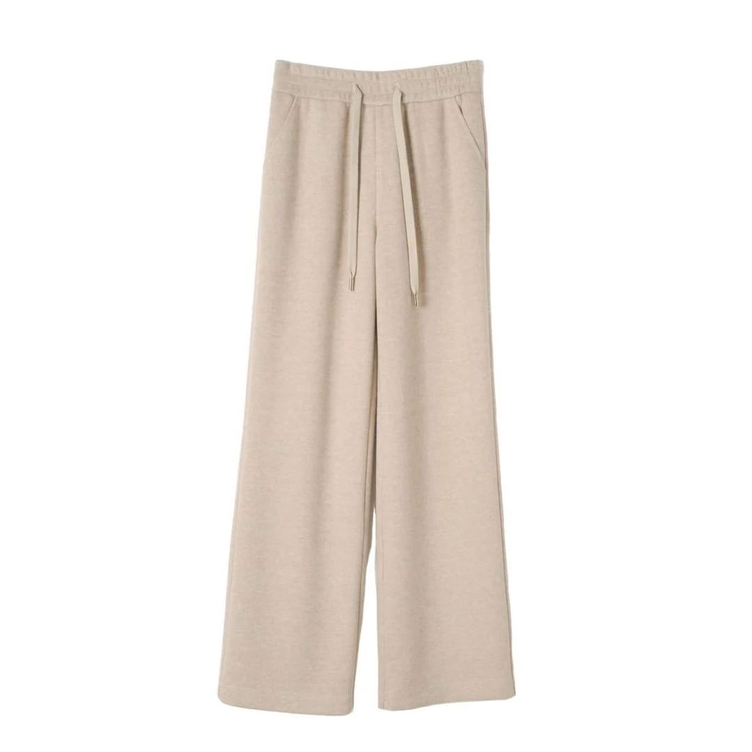 女款秋冬加厚直筒宽松阔腿裤-9061