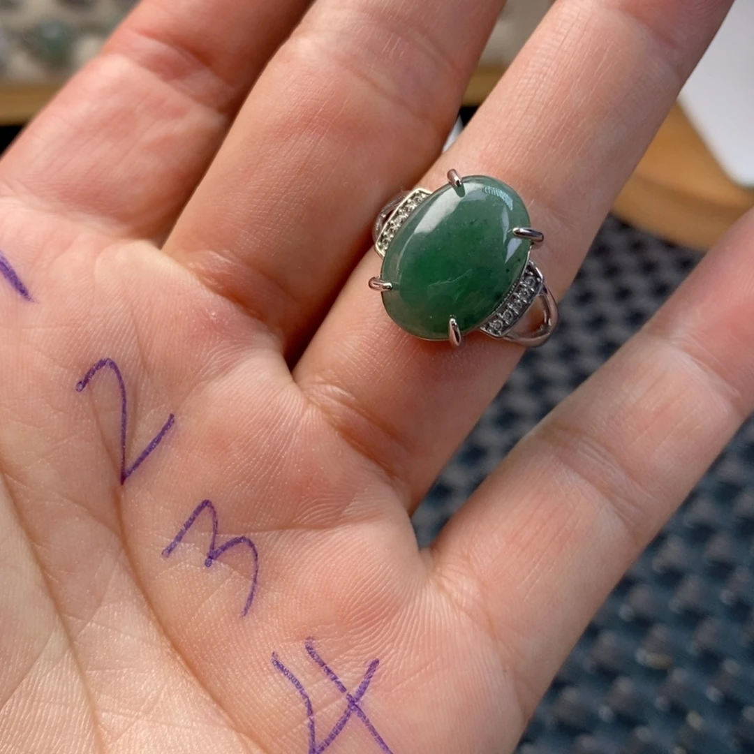 清***.翡翠未镶嵌戒指缅甸