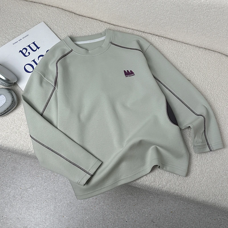 男童加厚长袖卫衣春秋款儿童插肩袖休闲运动打底衫中大童春装2529