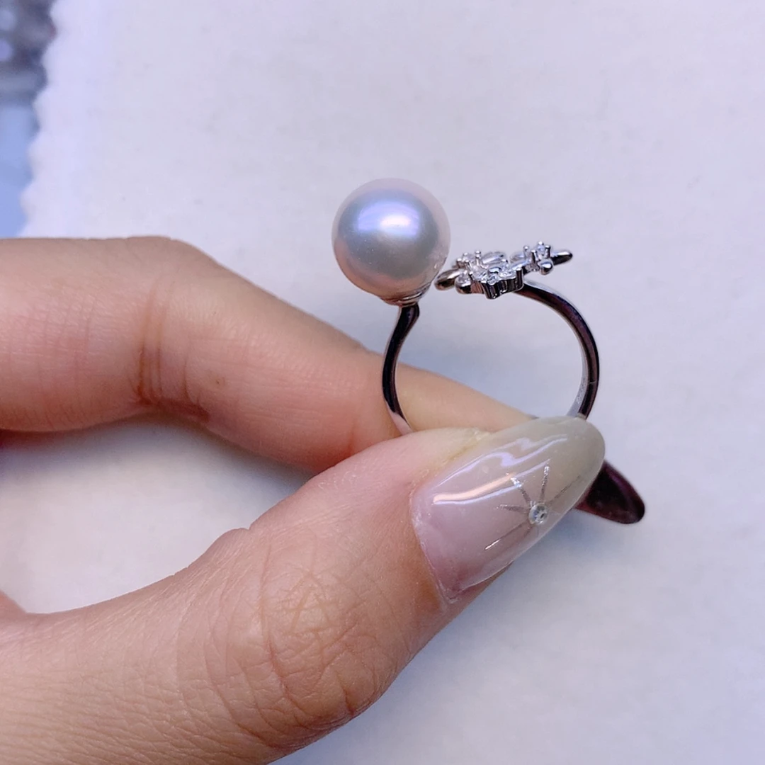 【闪购商品】银S925镶嵌戒指淡水珍珠