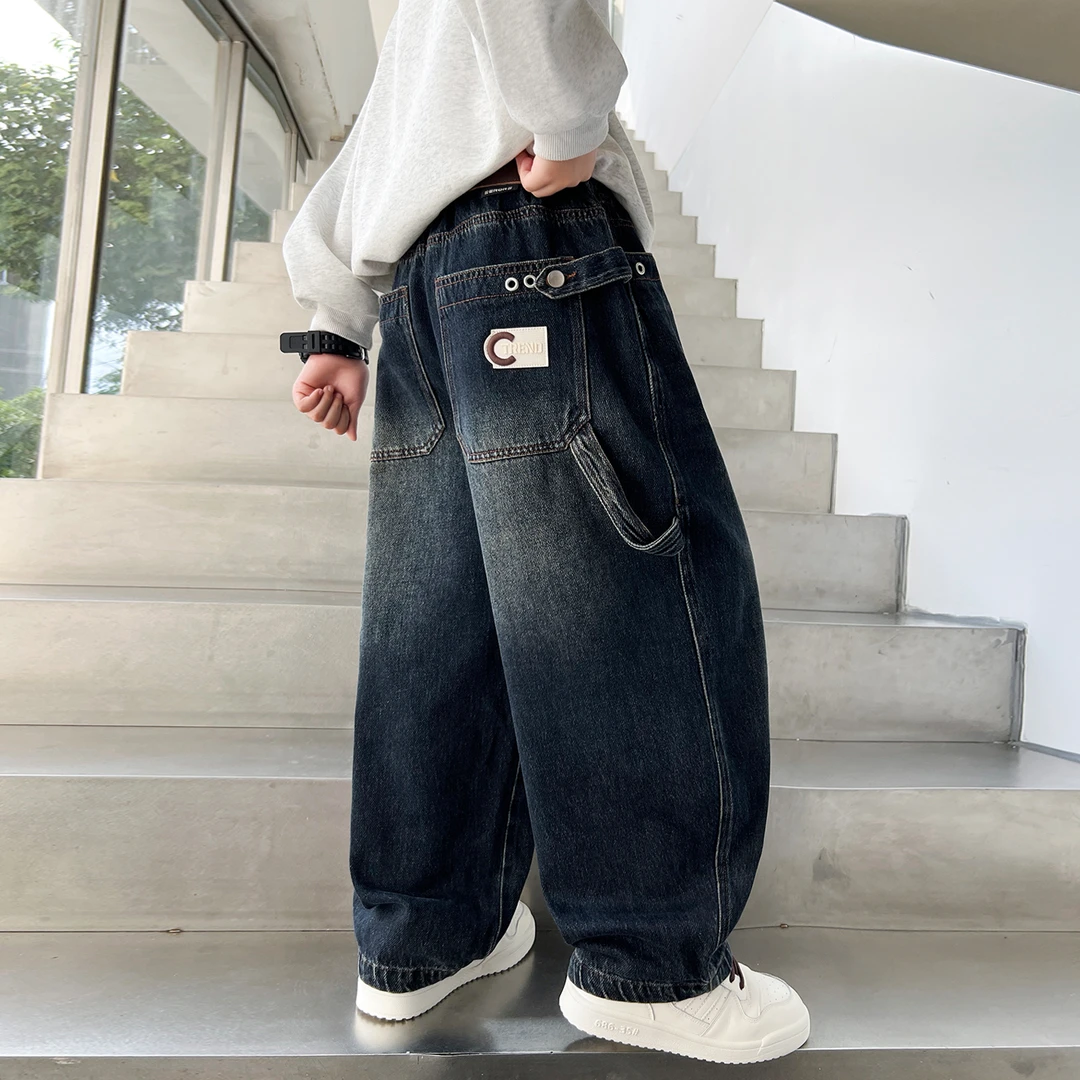 儿童装男童秋装牛仔裤子春秋款2025新款休闲长裤男孩秋季中大童潮