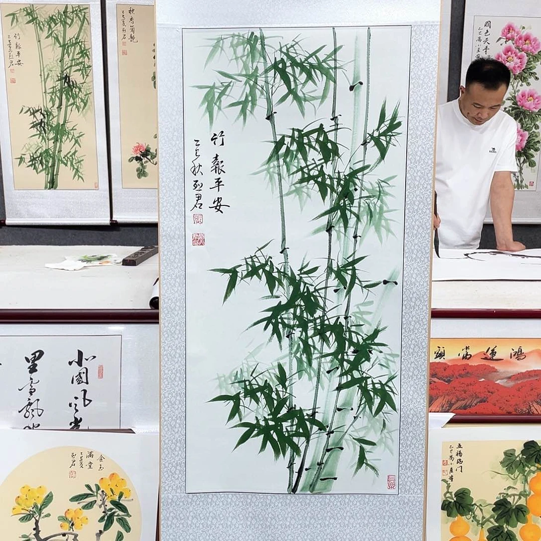 国画手绘手写作品