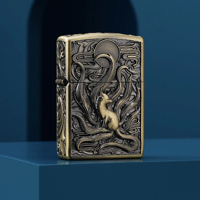 青铜色小九尾煤油打火机（需自行加油）z