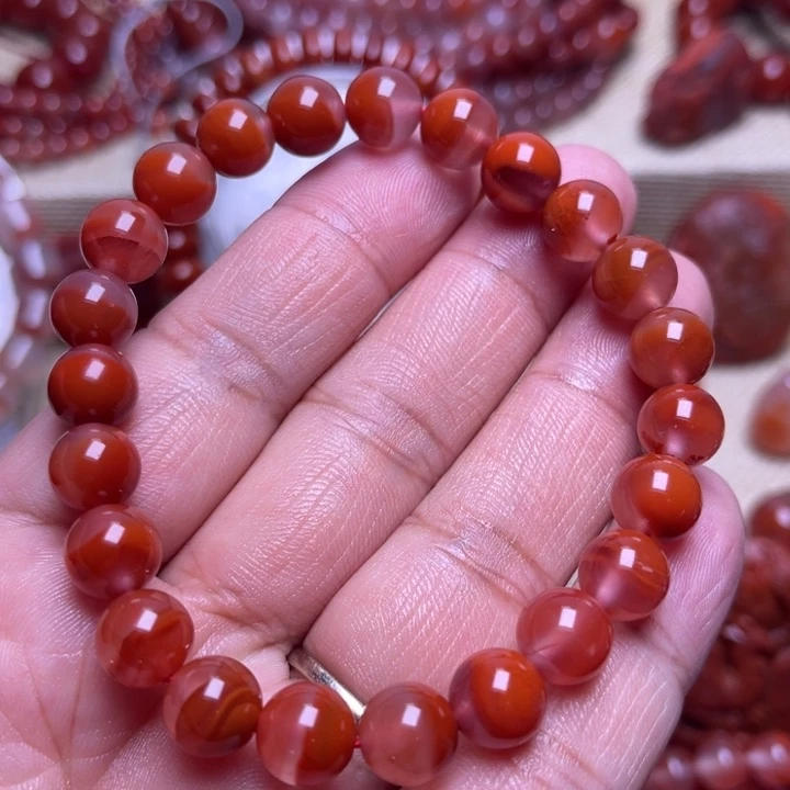 南红玛瑙未镶嵌手链半山水8 +瓦西