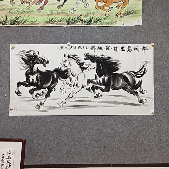 国画纯手绘作品雄风万里