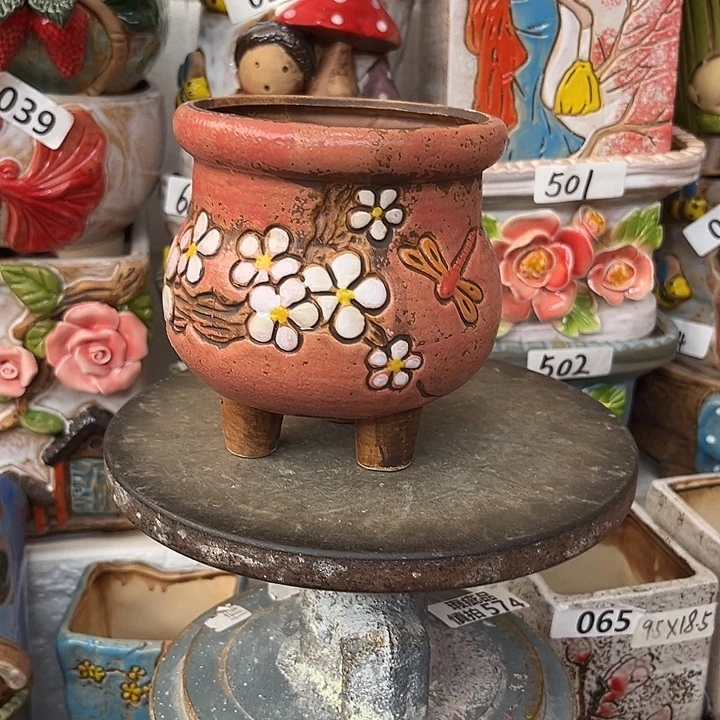 粗陶材质多肉花盆