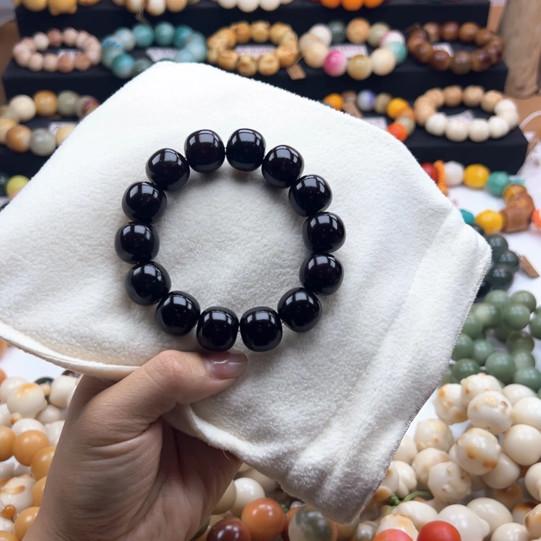 白玉菩提吊坠黑金17