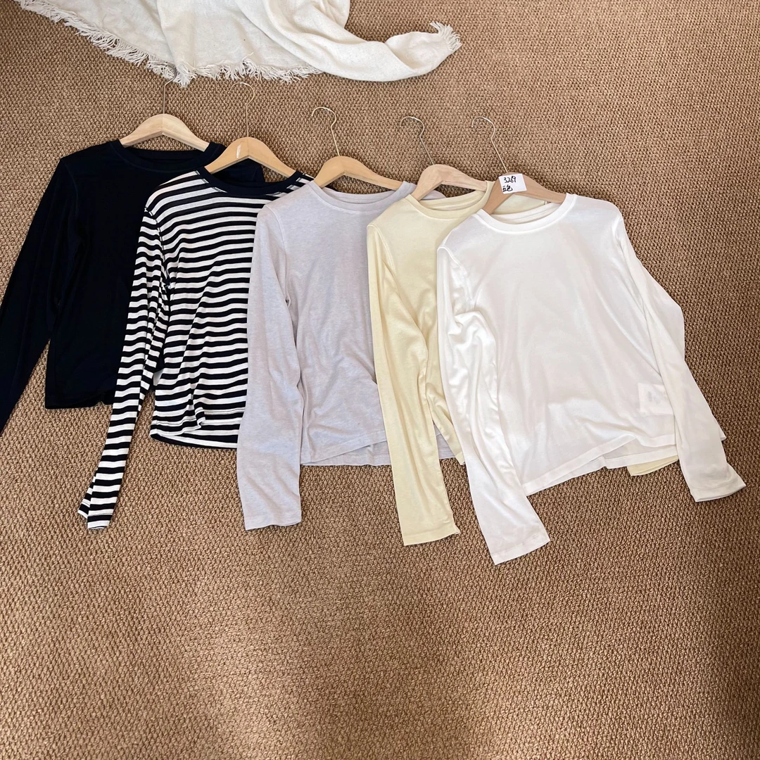 Yun Shen-「圆领天S面膜T恤」超柔简约显瘦面膜打底T恤3269-RA