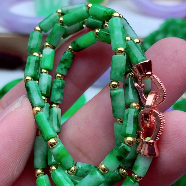 翡翠未镶嵌毛衣链