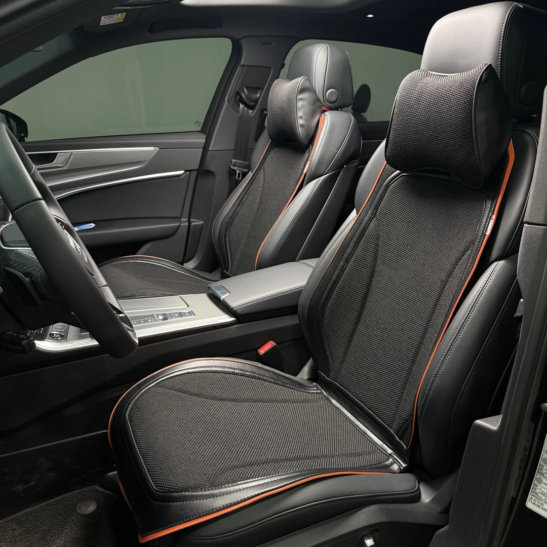 亚麻汽车坐垫四季通用夏季不闷汗冬季不冰凉坐垫套防滑通风透气