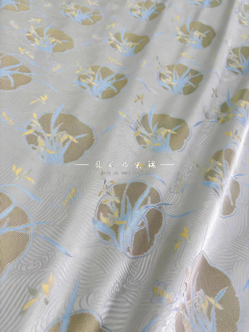 0.5米价[周家明]兰花蝴蝶异色罗114门幅桑蚕丝面料 开裁概不退换