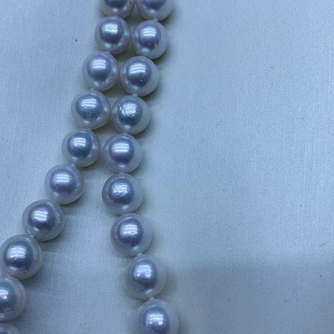 银S925镶嵌卡8到9淡水珍珠