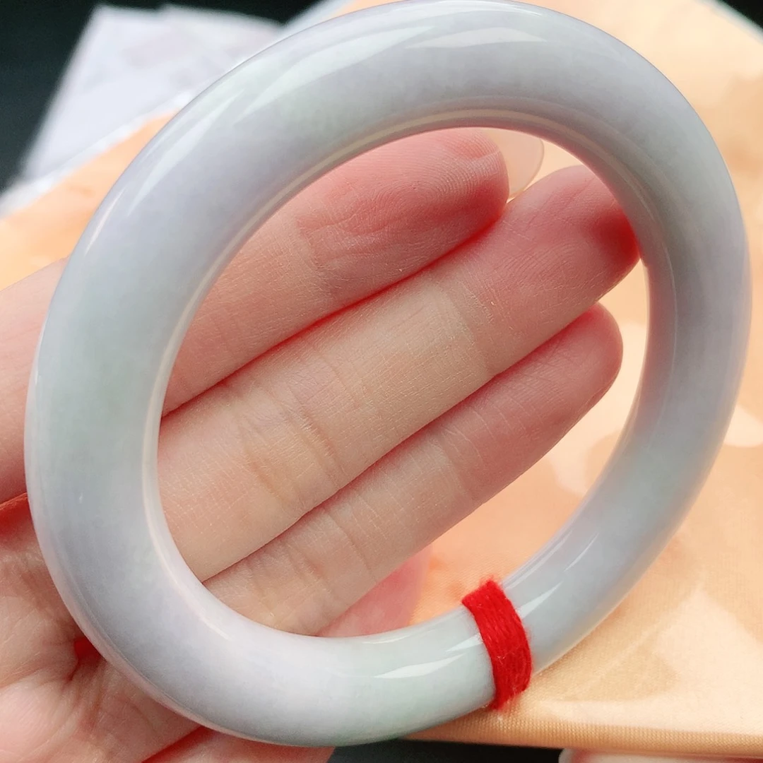 翡翠手镯未镶嵌56圆条080008