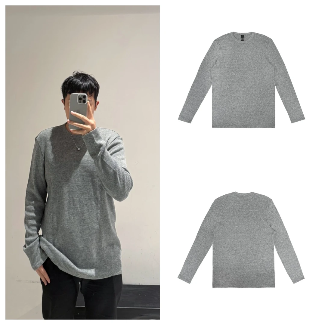 Chrome Hearts/克罗心CH刺绣羊毛华夫格长袖 灰色