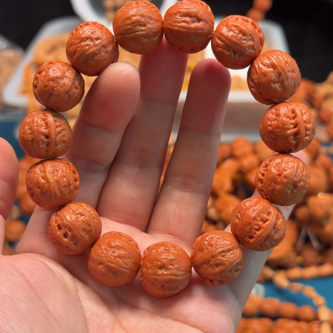 吊坠文玩核桃18分量压手龙珠