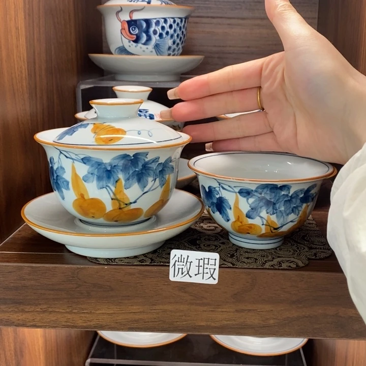 釉下老陶泥手工绘制