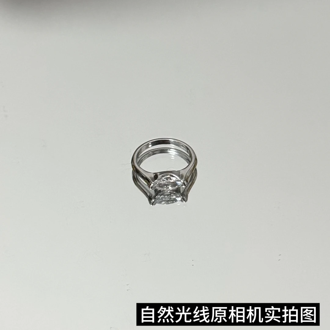 铜合金戒指 489-尾戒上新！！新款超闪锆石尾戒小圈口戒指