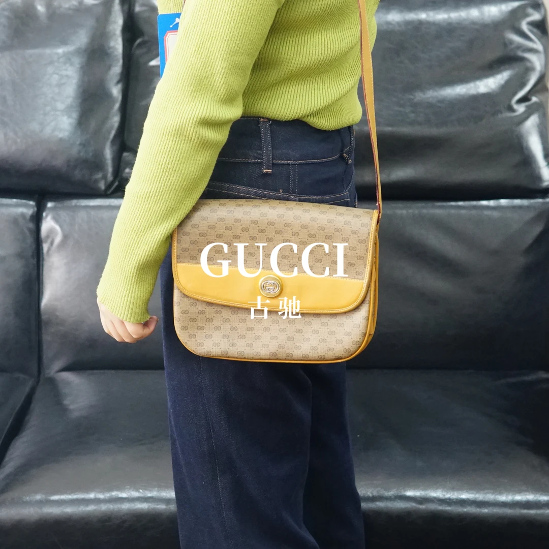 95新 GUCCI/古驰 翻盖斜挎包/F3JJ09827411/7411
