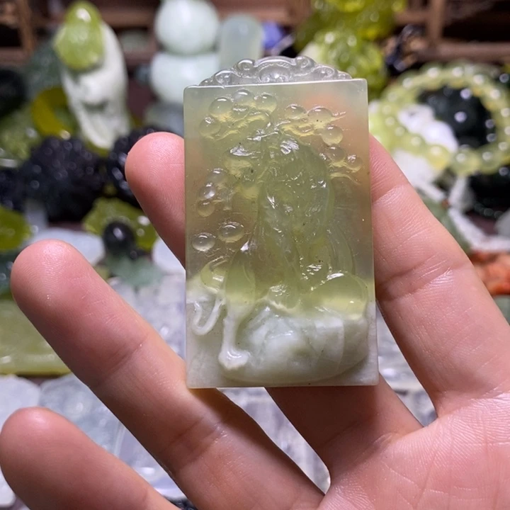 岫玉未镶嵌岫玉挂件