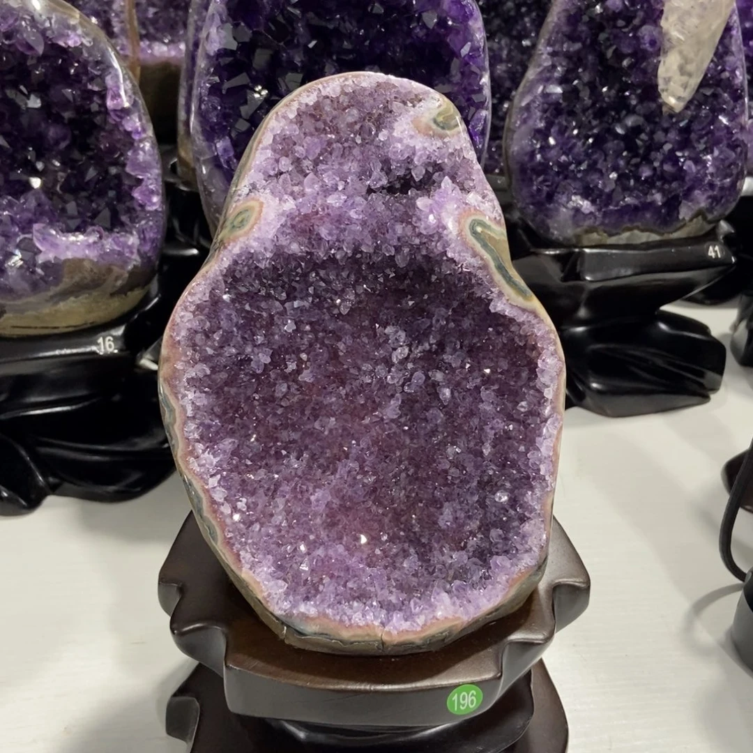 紫晶未镶嵌摆件水晶