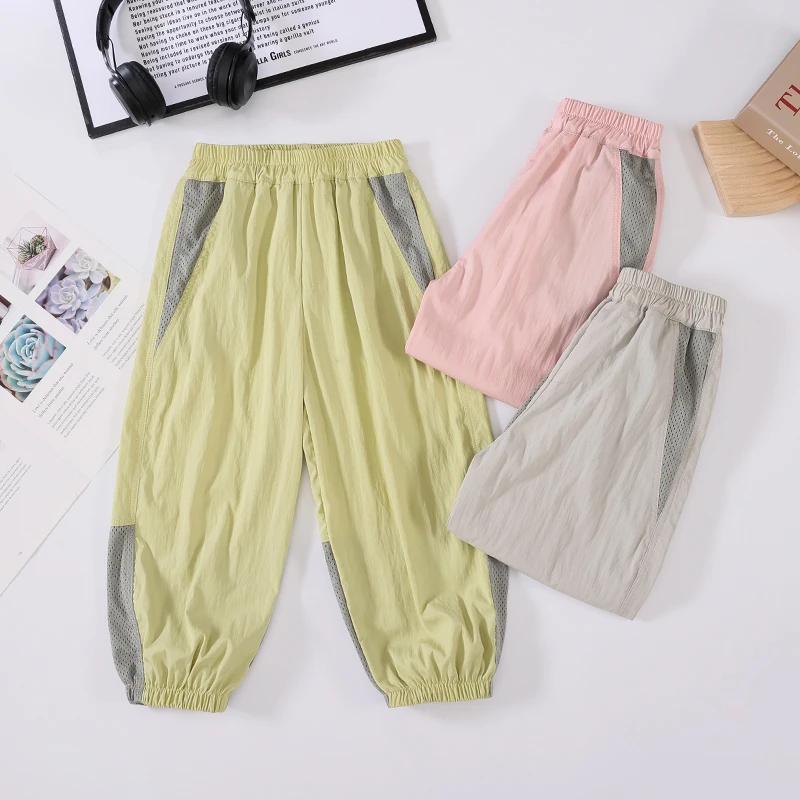 儿童夏装裤子2025新款夏季薄款防蚊裤儿童速干宽松休闲长裤ZZ5202