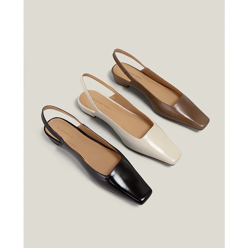 【Shoemaker Queen】2025夏季新款包头凉鞋女粗跟中跟法式绝美