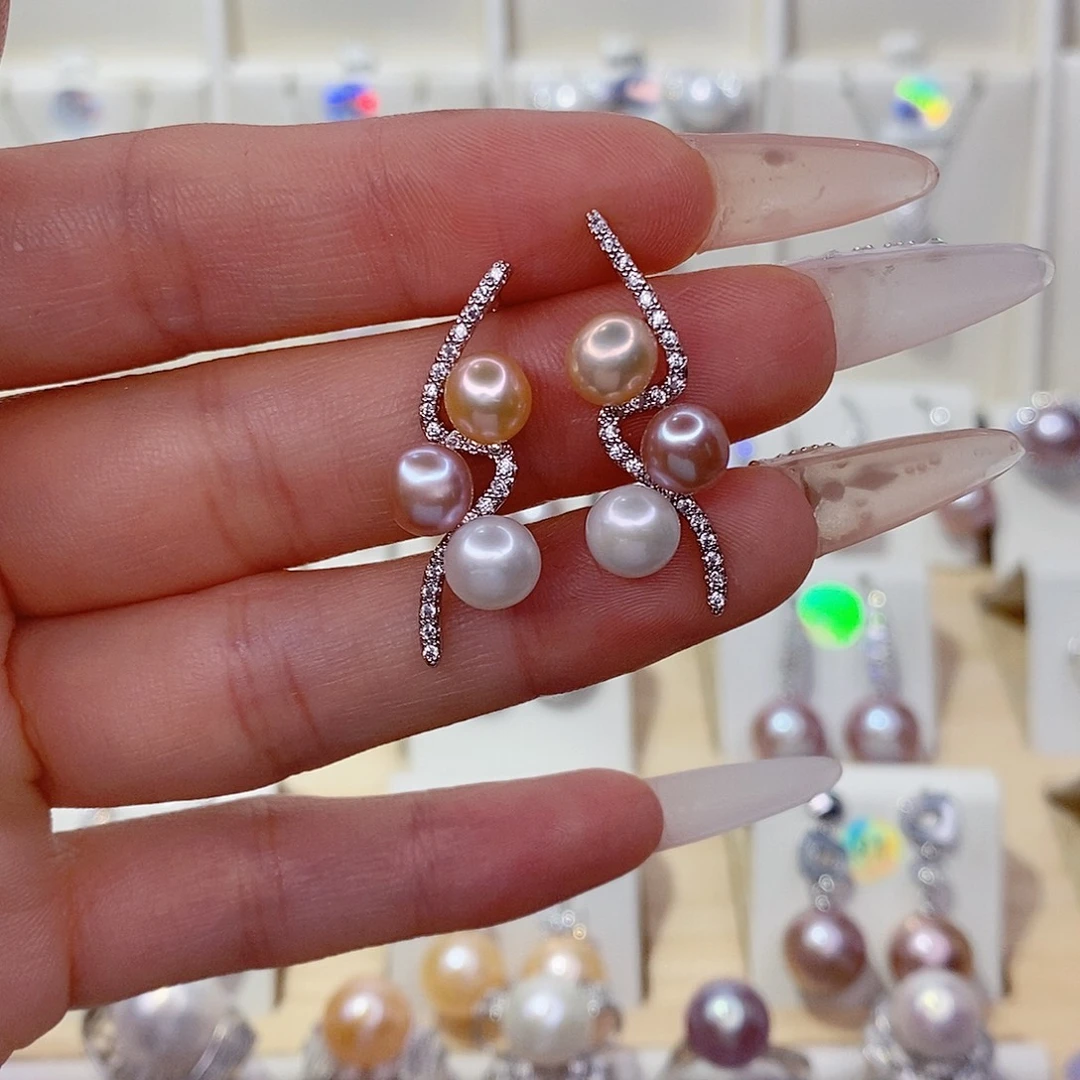 未镶嵌淡水珍珠耳饰