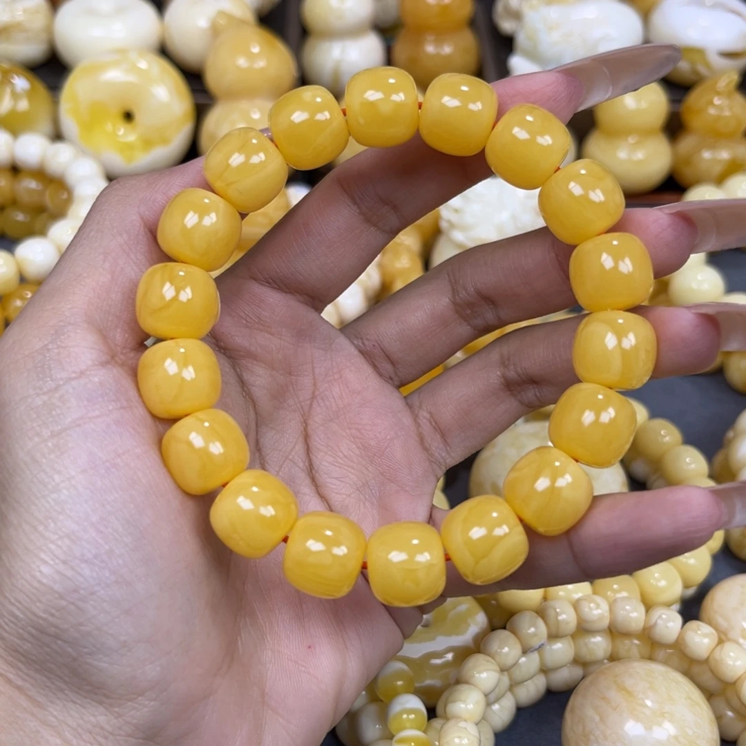 琥珀未镶嵌手串……