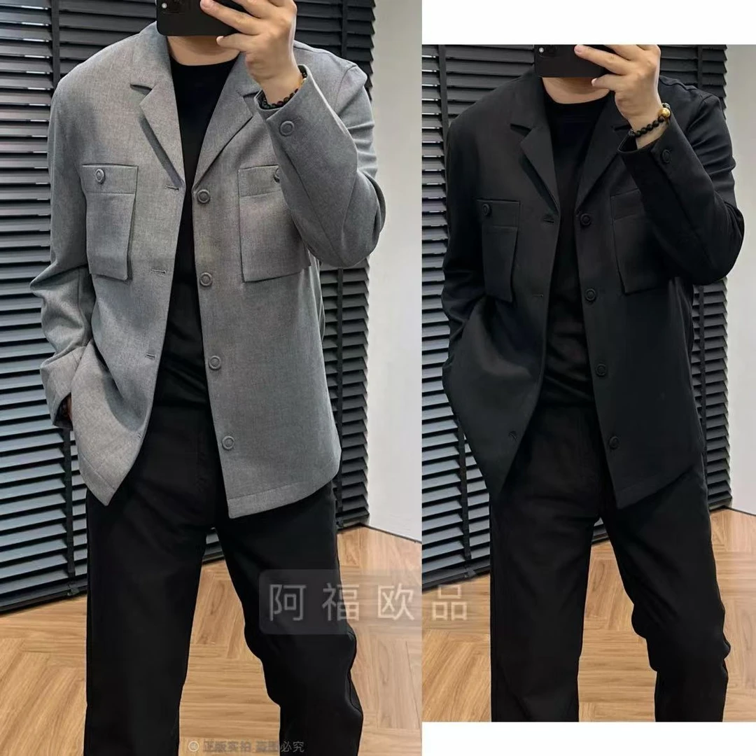 【阿福欧品】男士Zz净奢老钱风羊毛定织外套