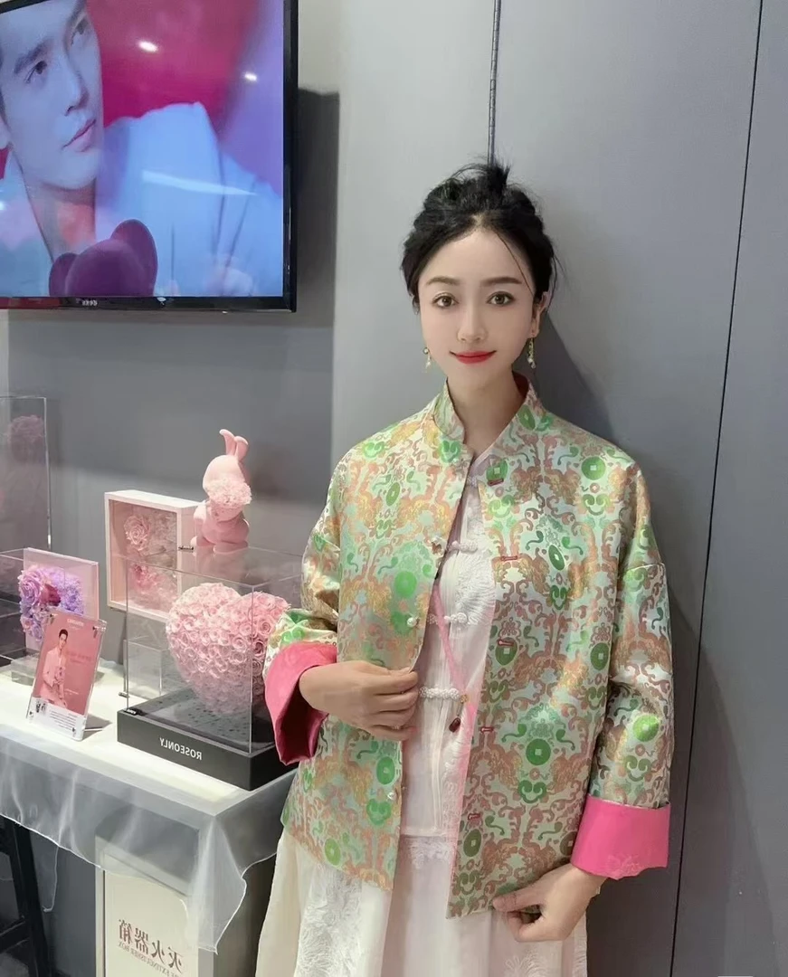 深圳南油女装新中式双面穿醋酸外套女---247