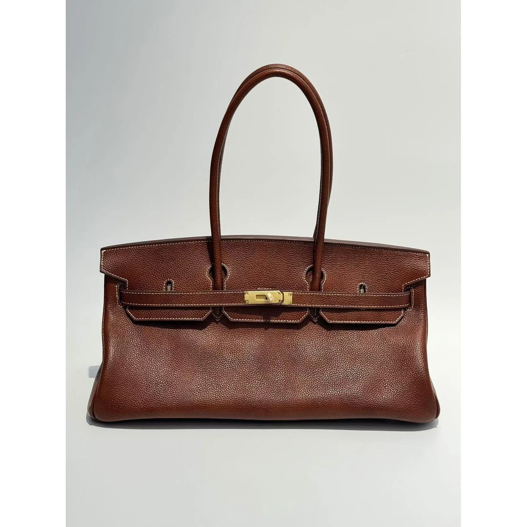 【Rain.Cun】大＆马铂42shouder头层手工牛皮女包XKY-3869-栗子色