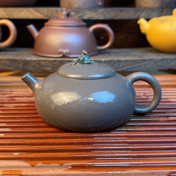 观山原矿天青泥紫砂壶170cc