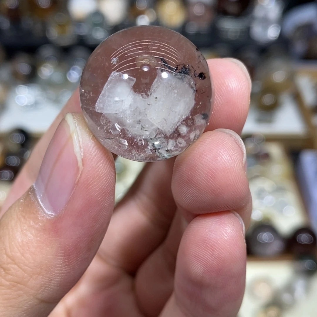 水晶圆珠23mm未镶嵌水晶