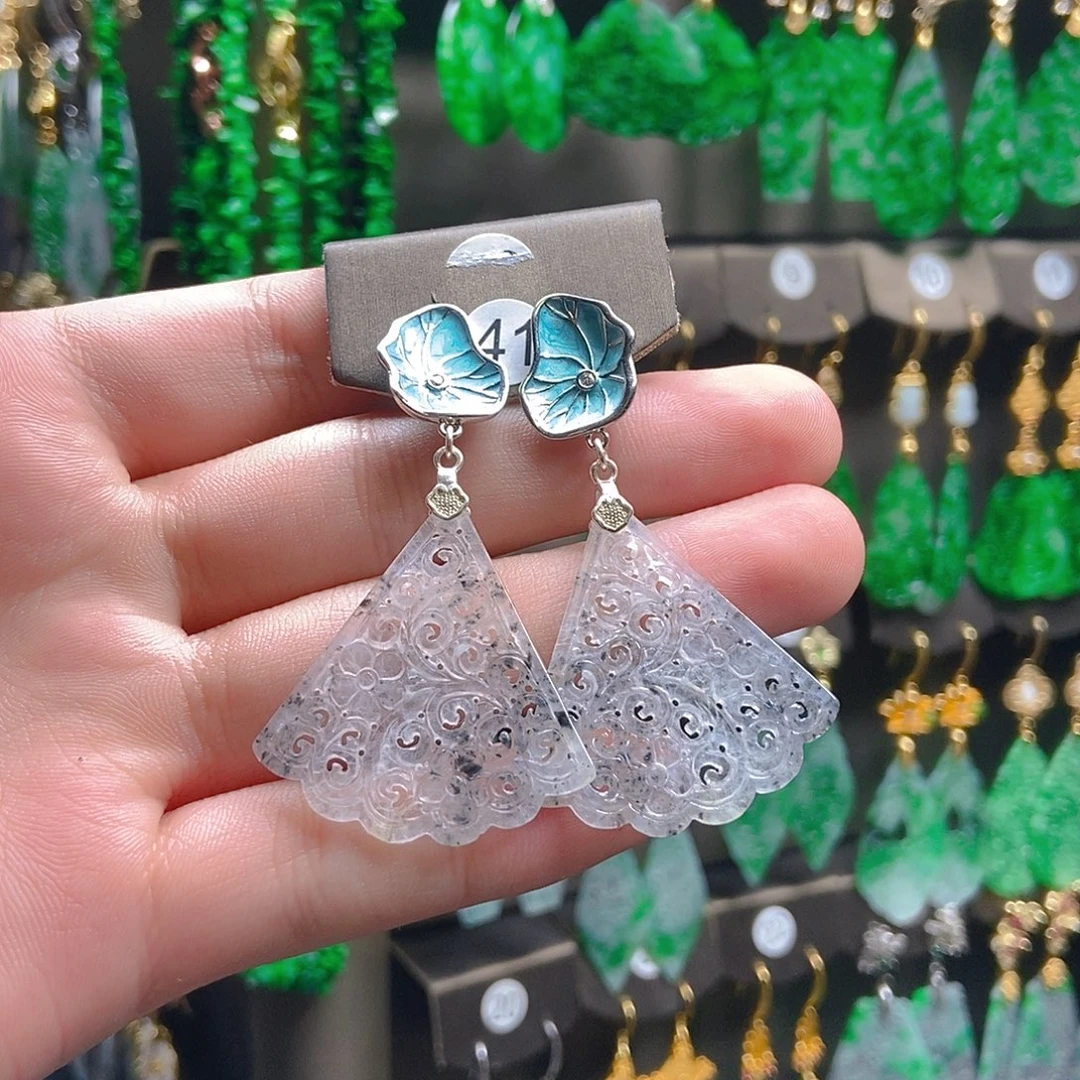 翡翠未镶嵌耳饰翡翠