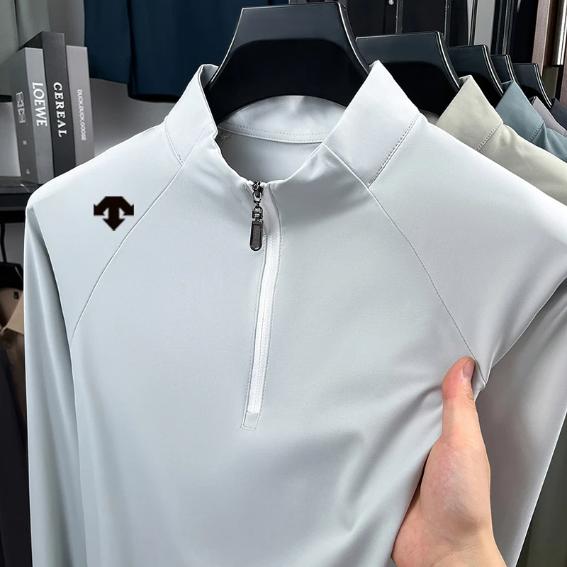 【一折专区】迪桑家户外立领拉链卫衣男士运动长袖T恤春秋大牌上衣