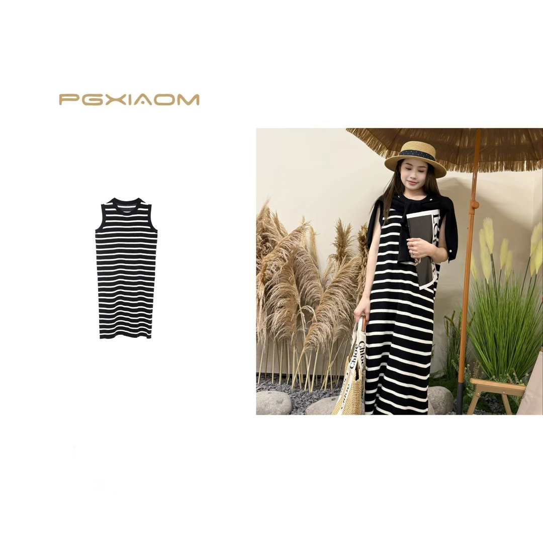 【PGXIAOM】润秀定制两色背心连衣裙QZ2211
