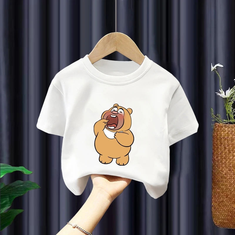 100％纯棉儿童新款T恤卡通男女小童短袖宽松宝宝半袖上衣洋气夏装
