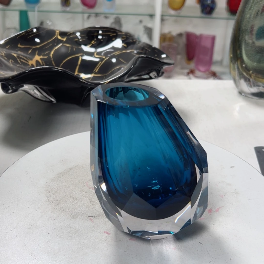 高 14 轻奢琉璃花器福利正常手工痕迹