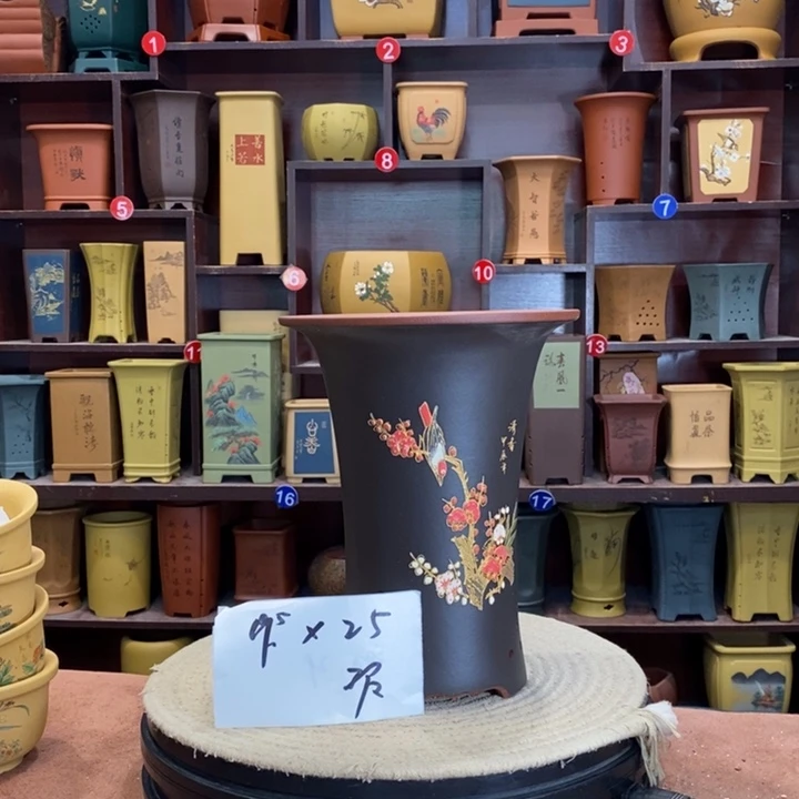 紫砂花盆镜*紫砂花盆