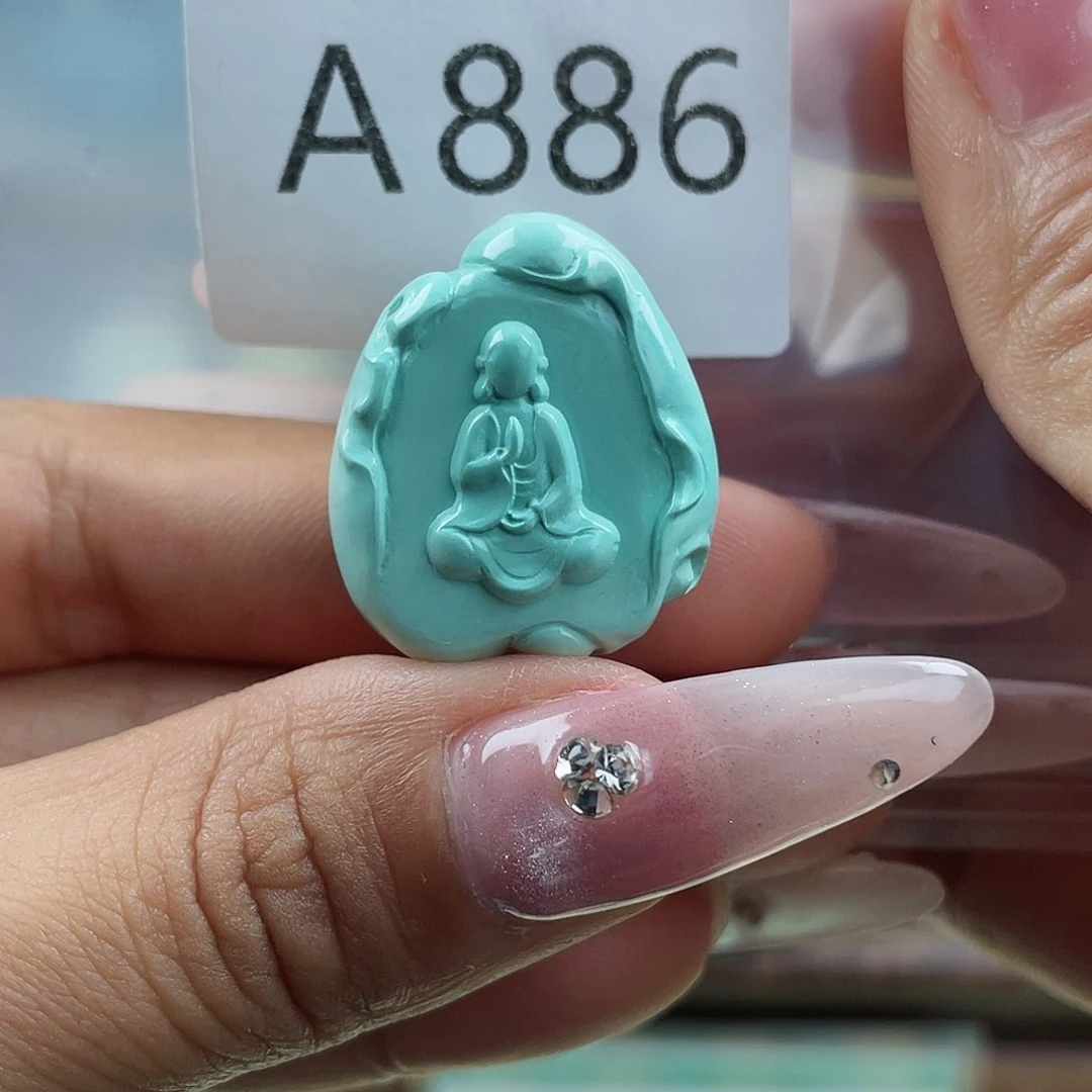 绿松石珠宝奇石银S925镶嵌