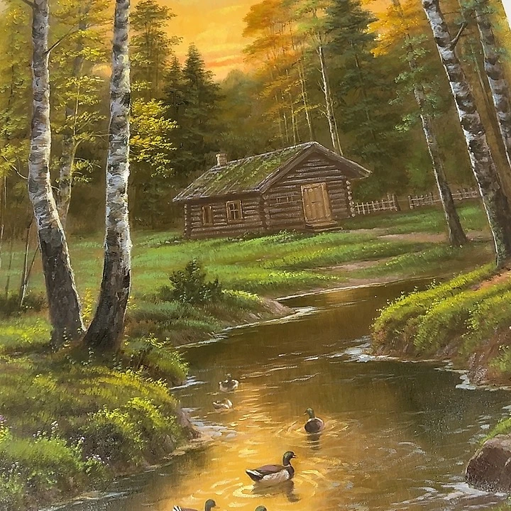 油画恭喜一直一直影子