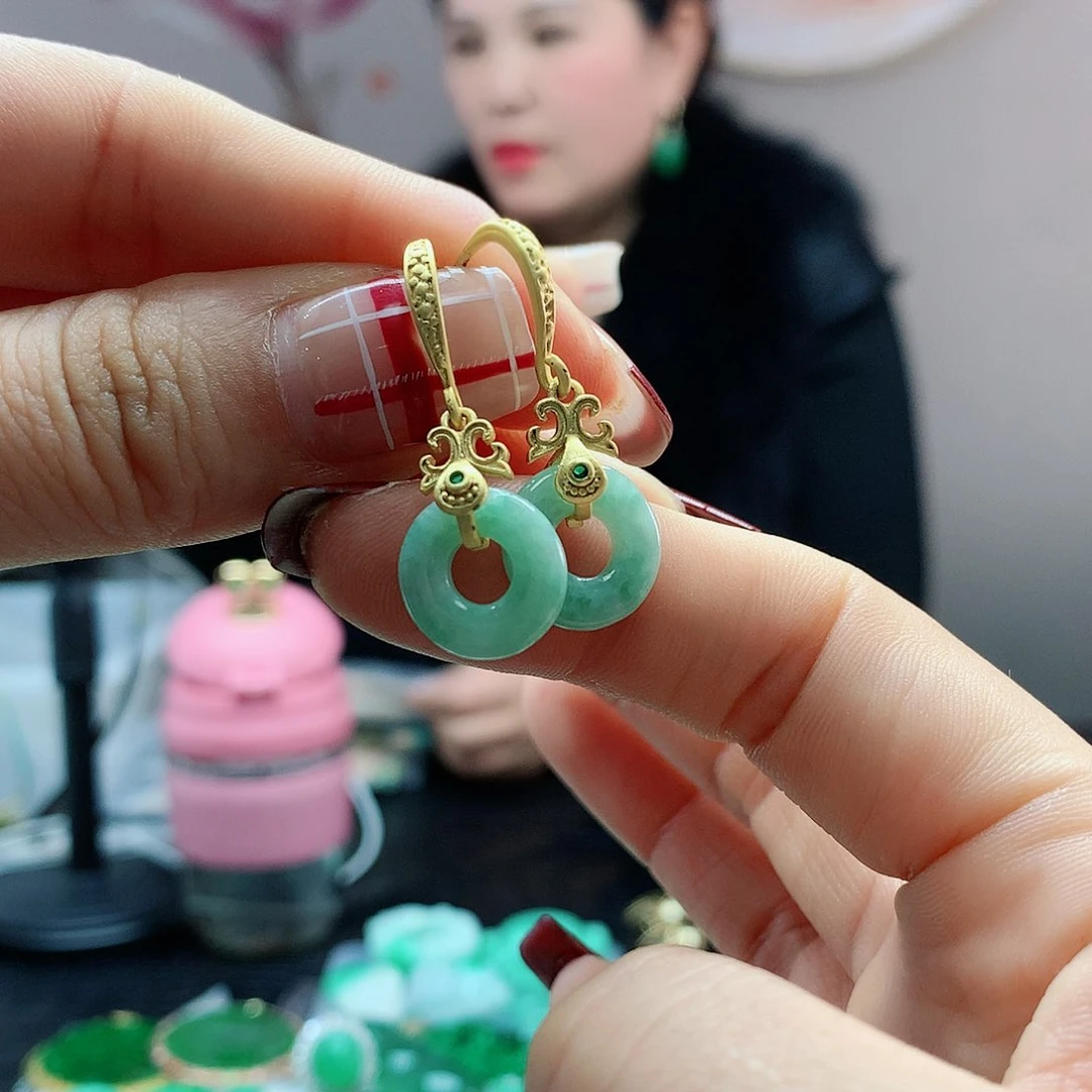 【闪购商品】翡翠耳饰未镶嵌，