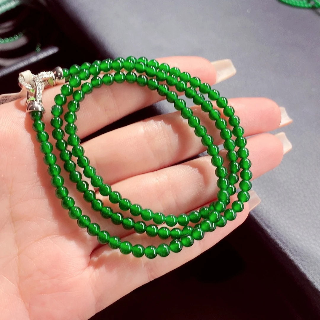 翡翠未镶嵌毛衣链