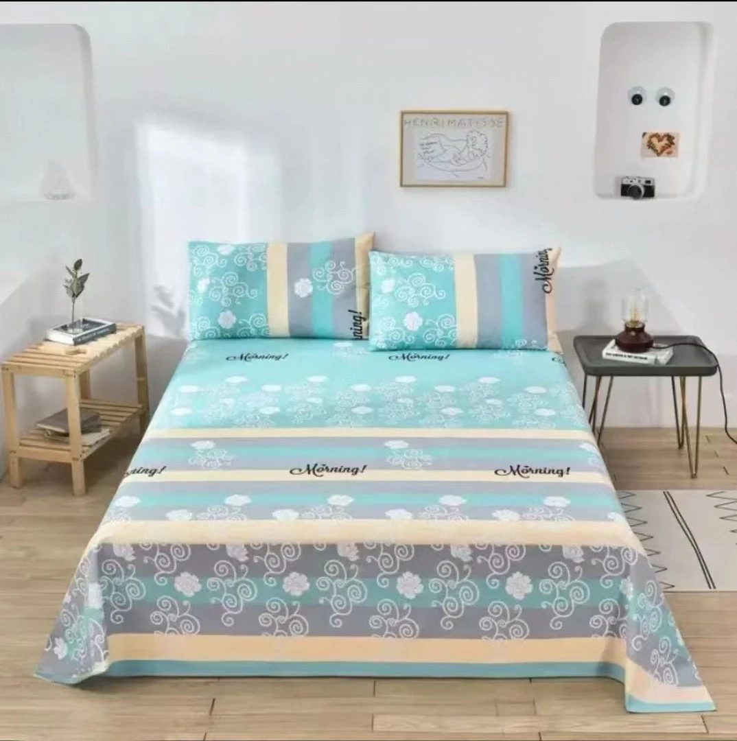 【推荐】加厚防滑三件凉席加厚床单双人床被罩三件套床单枕套粗布