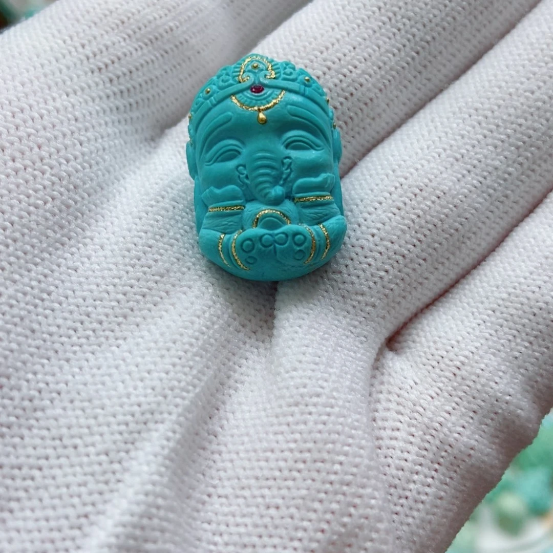 绿松石未镶嵌象神