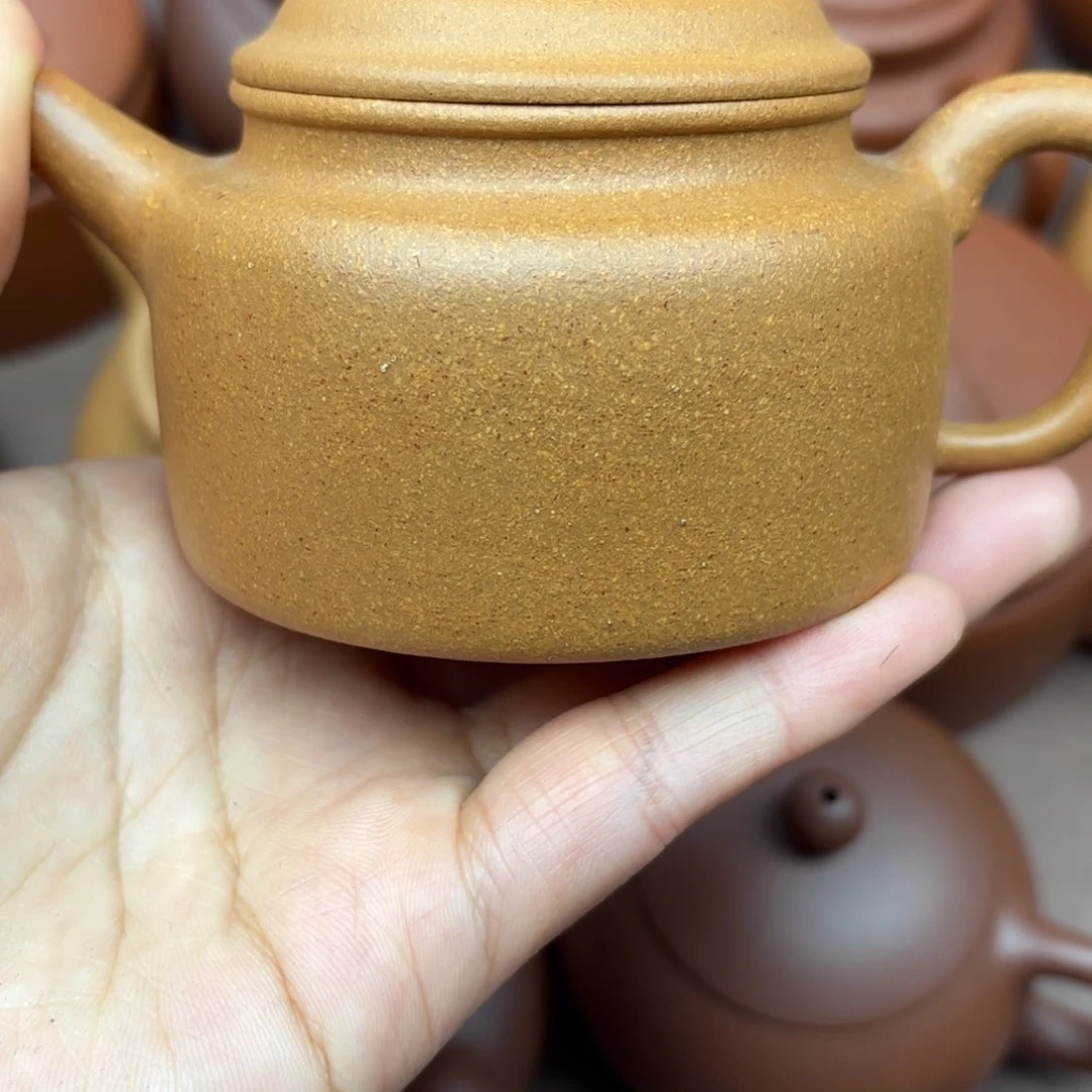 紫砂茶壶昔**怀黄金段德中壶微瑕150cc