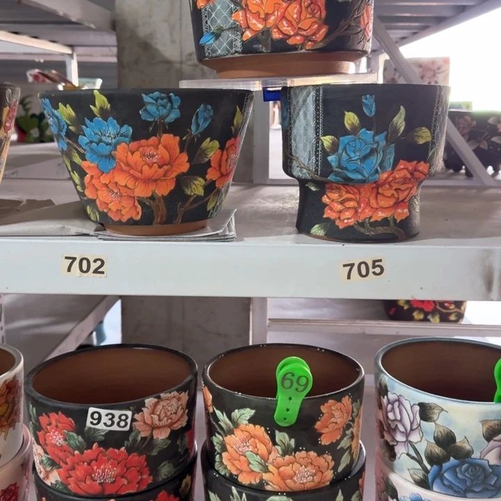 紫砂花盆景德镇陶瓷花盆