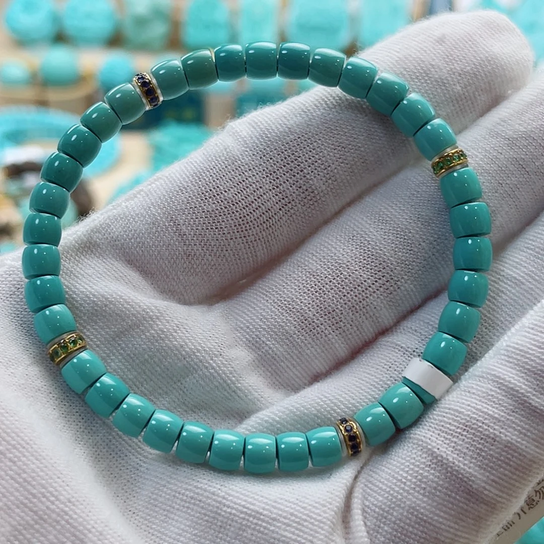 绿松石18K金镶嵌珠宝奇石5