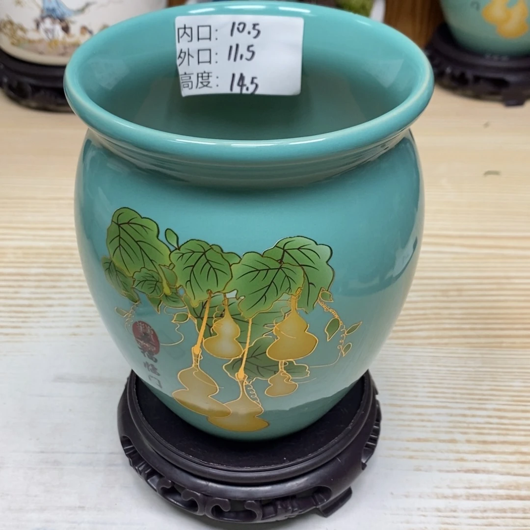 紫砂陶瓷花盆浮力